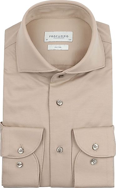 Profuomo Knitted Hemd Beige - Größe 39 günstig online kaufen