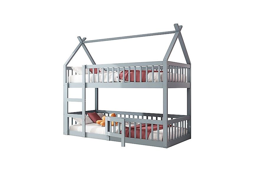 Flieks Etagenbett, Hochbett Kinderbett 90x200cm mit oberem Lattenrost und L günstig online kaufen