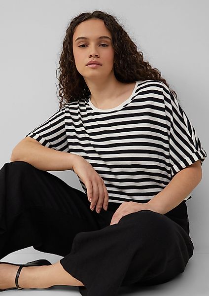 QS Kurzarmshirt Locker geschnittenes T-Shirt aus günstig online kaufen