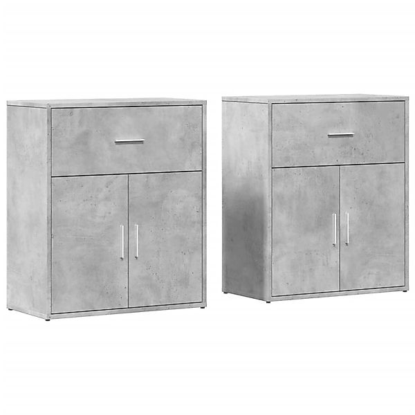 vidaXL Sideboards 2 Stk Betongrau 60x31x70 cm Holzwerkstoff 3276549 günstig online kaufen