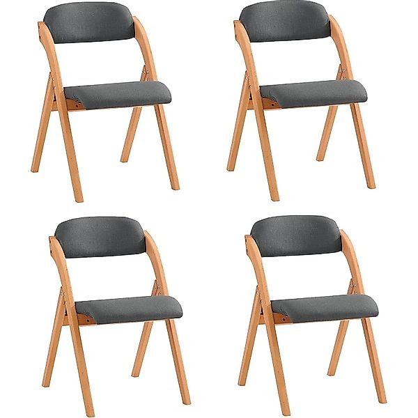 SoBuy 4er Set Esszimmerstuhl Klappstuhl Küchenstuhl Polsterstuhl mit Lehne günstig online kaufen