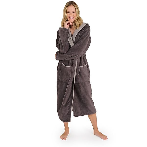 Blumtal Bademantel Damen, mit gefütterter Kapuze, günstig online kaufen