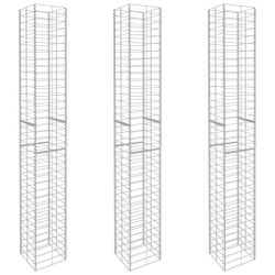 vidaXL Gartenzaun Gabionenkörbe 3 Stk. Verzinkter günstig online kaufen