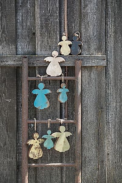 Engel hängend recycled Farbmix 13cm günstig online kaufen