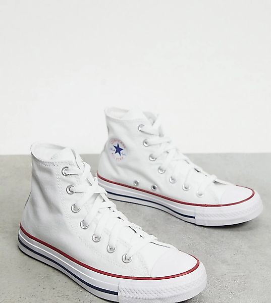 Converse – Chuck Taylor All Star Hi – Knöchelhohe Sneaker in Weiß, weite Pa günstig online kaufen