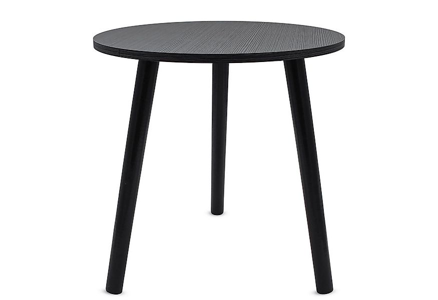 Spetebo Beistelltisch Holz Sofatisch schwarz rund - 41 x 40 cm im eleganten günstig online kaufen