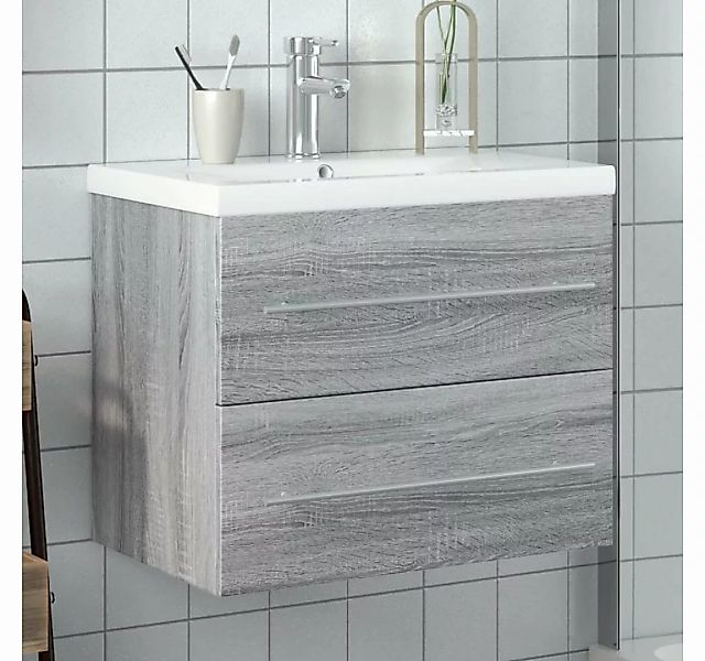 vidaXL Badezimmerspiegelschrank Waschbeckenunterschrank mit Einbaubecken Gr günstig online kaufen