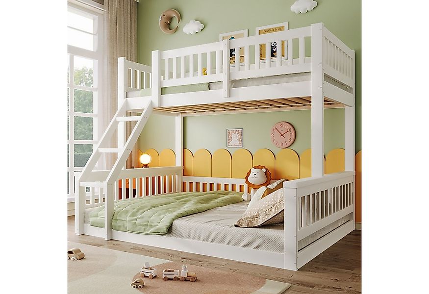 Merax Etagenbett 90x200cm/140x200cm Jugendbett (1-St), Massivholz Stockbett günstig online kaufen