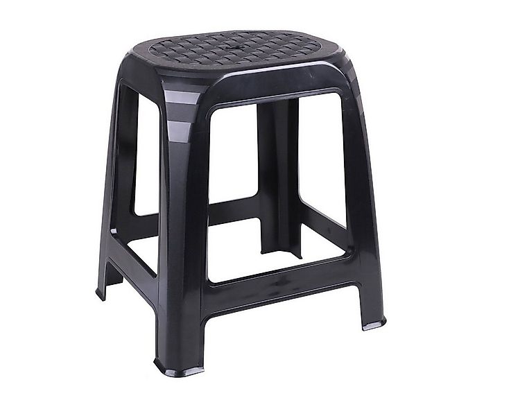 Urban Living Sitzhocker Kunststoff-Hocker Sitzhocker Küchenhocker Schwarz ( günstig online kaufen