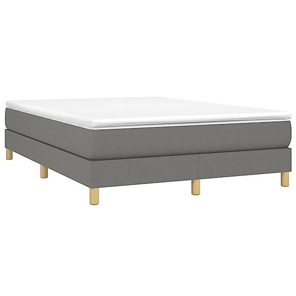 vidaXL Boxspringbett mit Matratze Dunkelgrau 140x200 cm Stoff 3144176 günstig online kaufen