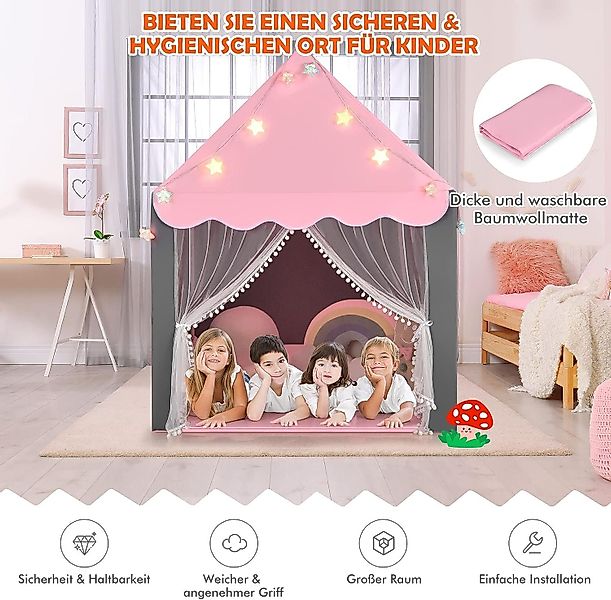 KOMFOTTEU Spielzelt Kinderhauszelt mit Netzfenster, für günstig online kaufen