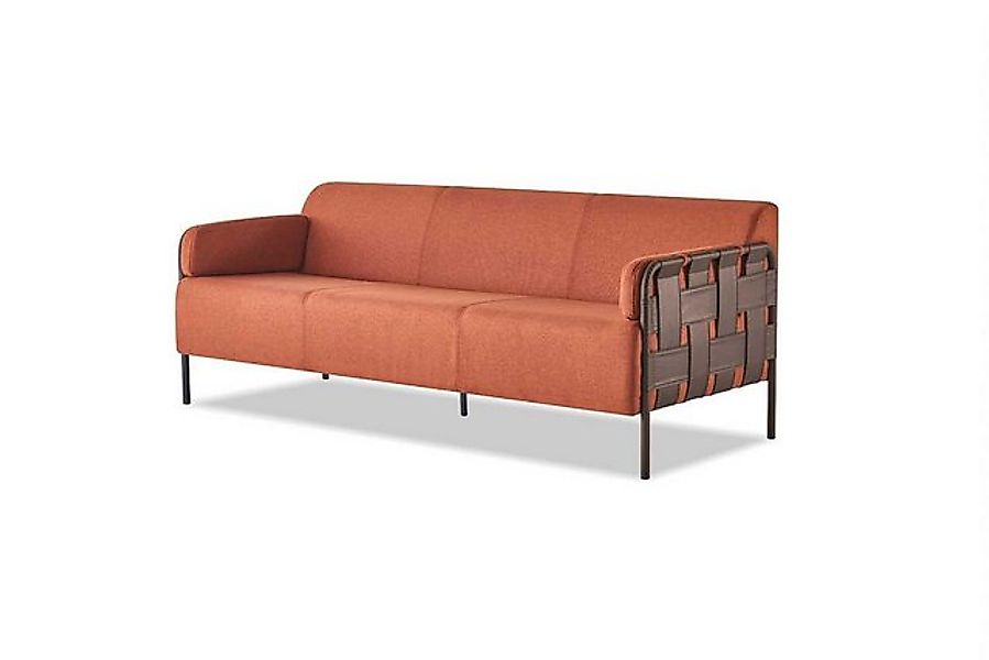 JVmoebel 3-Sitzer Ledersofa 3-Sitzer Orange Sofa Modern Couch Dreisitzig We günstig online kaufen
