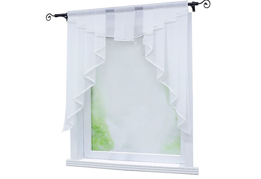 Joyswahl Scheibengardine Gerda, Stangendurchzug, transparent, mit Tunnelzug günstig online kaufen