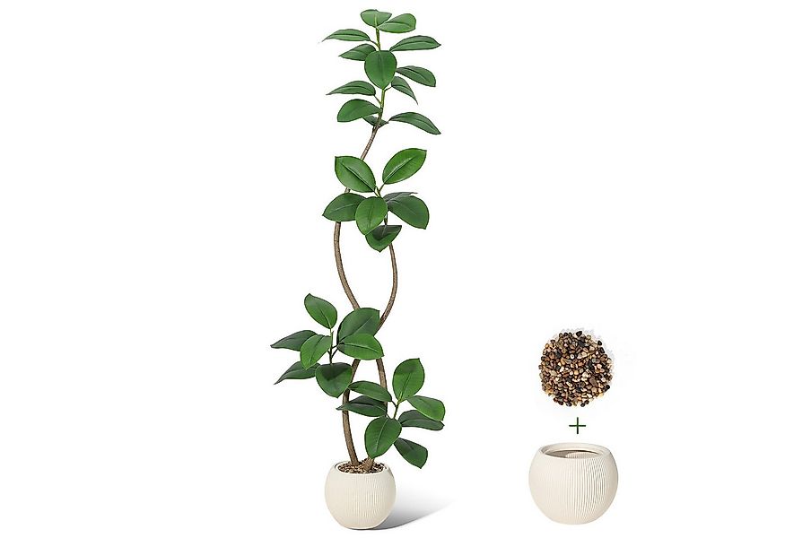 Kunstbaum Künstlicher Geigenfeigenbaum Kunstpflanzen Künstliche Zimmerpflan günstig online kaufen