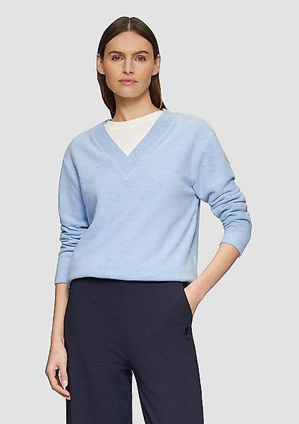 s.Oliver Sweatshirt Sweatshirt Weiches Sweatshirt mit V-Ausschnitt günstig online kaufen