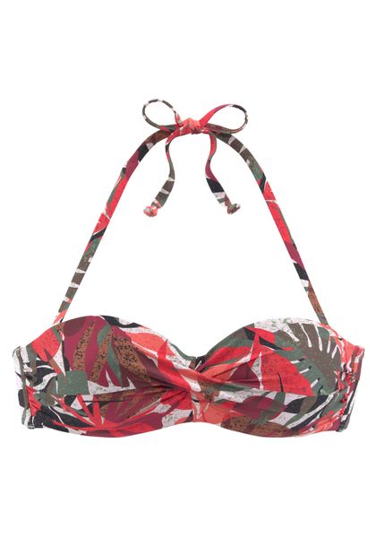 LASCANA Bügel-Bandeau-Bikini-Top Ava, im tropischen Design günstig online kaufen