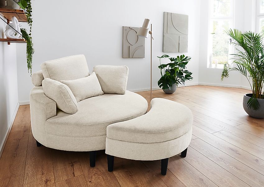 ATLANTIC home collection Loveseat »Ravi«, XXL- Sessel, inklusive Stauraumho günstig online kaufen