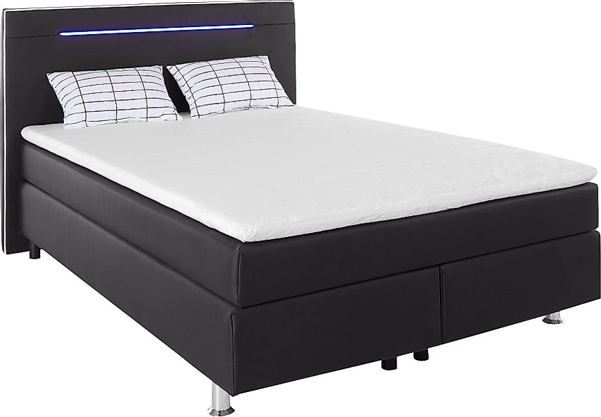 COLLECTION AB Boxspringbett, inkl. LED-Beleuchtung, Topper günstig online kaufen