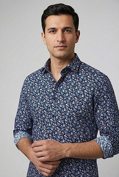 OLYMP Langarmhemd Luxor Businesshemd, New-Kentkragen, floraler Print, moder günstig online kaufen