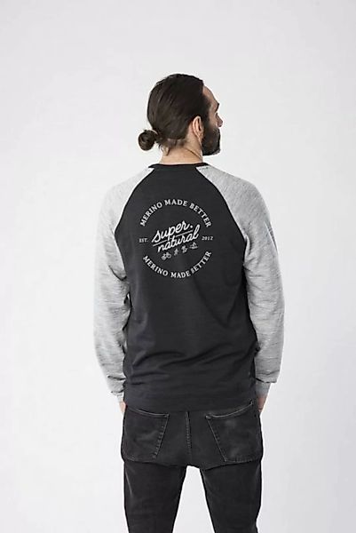 SUPER.NATURAL Sweatshirt Merino Sweatshirt M SIGNATURE CONTRAST CREW bequem günstig online kaufen
