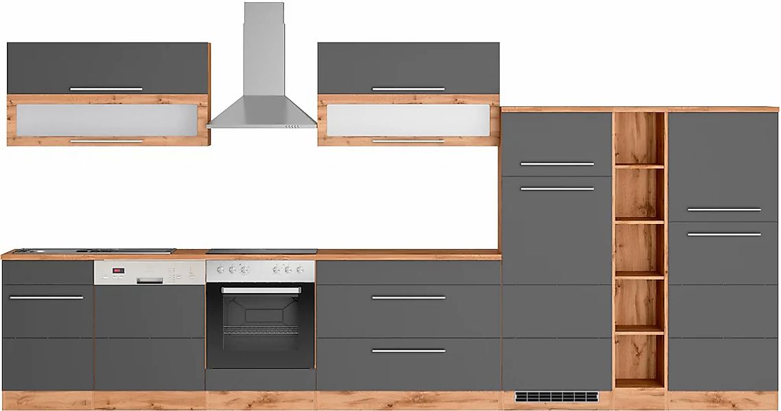 HELD MÖBEL Küchenzeile "Wien", Breite 420 cm, wahlweise mit E-Geräten günstig online kaufen