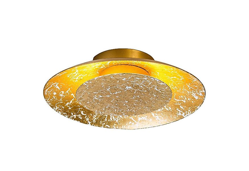 NOWA Deckenleuchte Deckenleuchte LED Wohnzimmer Gold Deckenlampe rund 22 cm günstig online kaufen