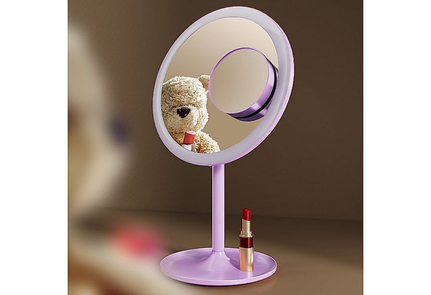 EMKE Kosmetikspiegel mit Beleuchtung 1x/3x Vergrößerung 3 Farbtemperaturen günstig online kaufen