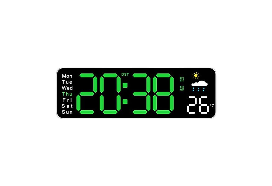 Refttenw Wanduhr Digitaler Wecker mit Große LED Temperaturanzeige,Mit Fernb günstig online kaufen