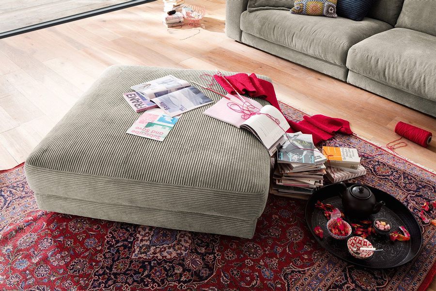KAWOLA Hocker MADELINE, Big Hocker Polsterhocker günstig online kaufen