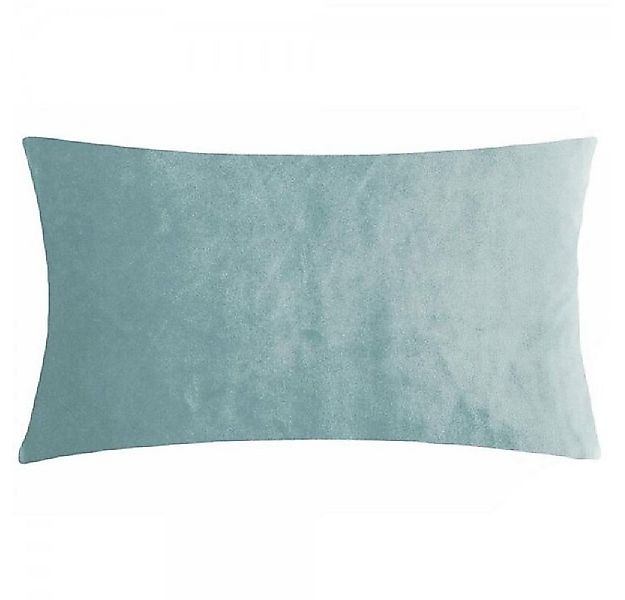 PAD Kissenhülle Kissenhülle Samt Smooth Aqua Blau (25x50cm) günstig online kaufen