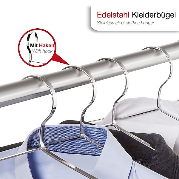 SO-TECH® Kleiderbügel Garderobenbügel Design Edelstahl 450 günstig online kaufen