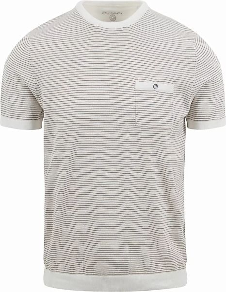 Blue Industry T-Shirt Streifen Ecru - Größe XXL günstig online kaufen