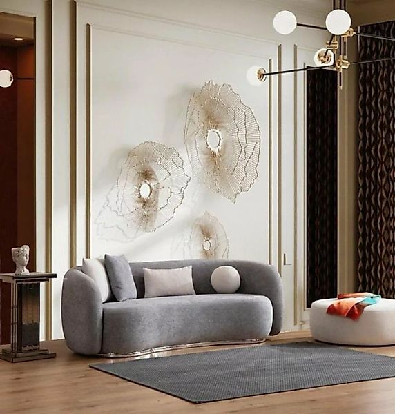 JVmoebel 4-Sitzer Sofa 4 Sitzer Polstersofa Grau Textill Sitz Design Stoff günstig online kaufen