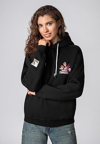 SUBLEVEL Kapuzenpullover Damen Hoodie mit Flowerprints Sweater, Kapuzenswea günstig online kaufen