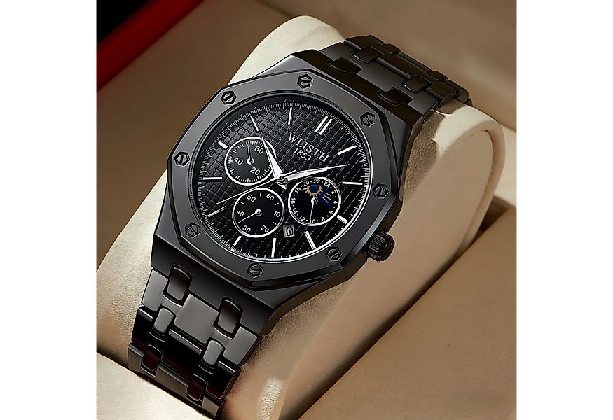 Toomoke Quarzuhr Quarzuhr Armbanduhr Herrenuhr – Edelstahl Chronograph, (Mu günstig online kaufen