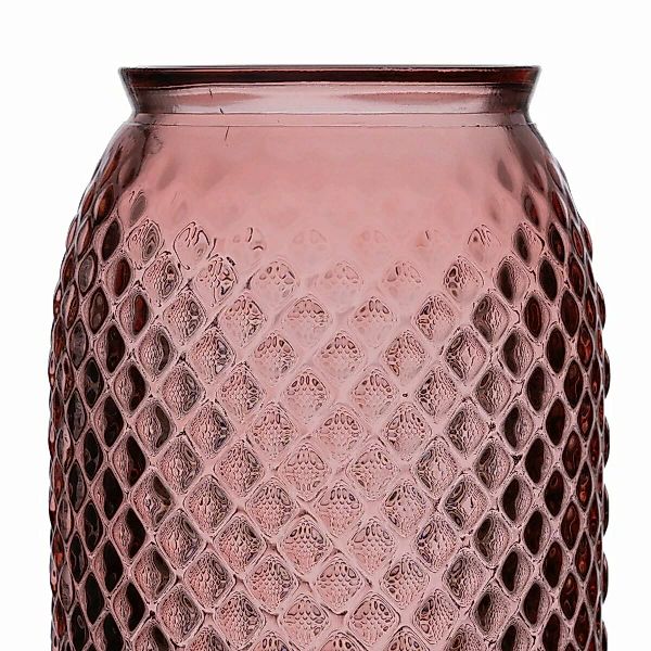 Vase 15 X 15 X 45 Cm Rosa Recyceltes Glas günstig online kaufen