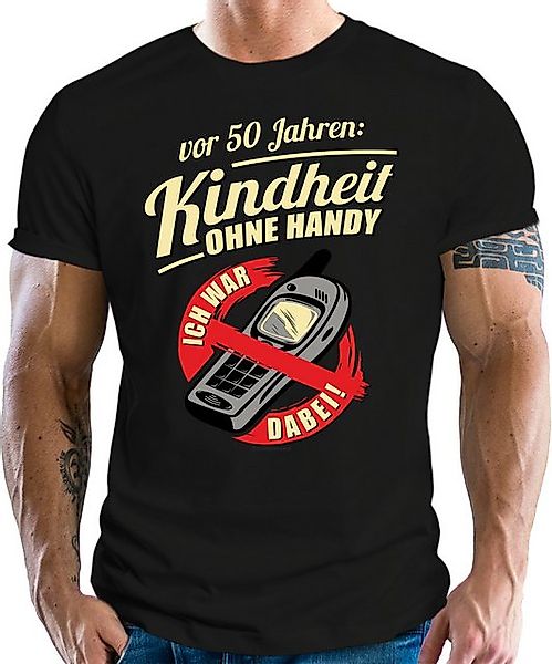 RAHMENLOS® T-Shirt für Leute über 50: Kindheit ohne Handy günstig online kaufen