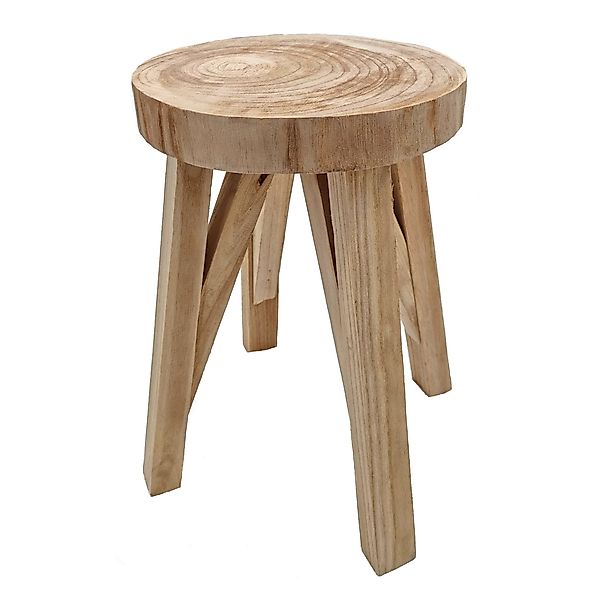 Spetebo Blumenhocker Massivholz Hocker natur - günstig online kaufen