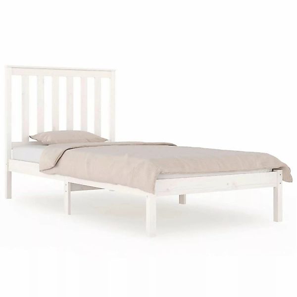 vidaXL Massivholzbett Weiß Kiefer 75x190 cm 2FT6 Small Single1117999 günstig online kaufen