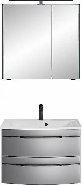 Saphir Badmöbel-Set »Serie 7045 2-teilig Mineralmarmor-Waschtisch mit LED-S günstig online kaufen