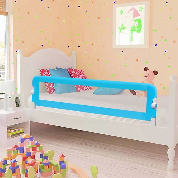 vidaXL Bettschutzgitter Kleinkind-Bettschutzgitter Blau 120x42 cm günstig online kaufen