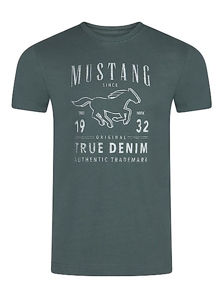 MUSTANG T-Shirt Herren Printshirt Regular Fit günstig online kaufen