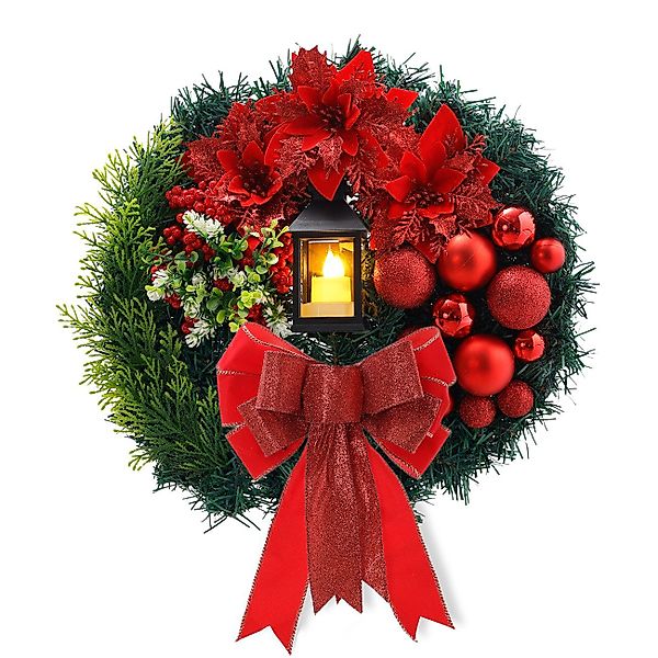 Coonoor Dekokranz LED Künstlicher Weihnachtskranz für günstig online kaufen