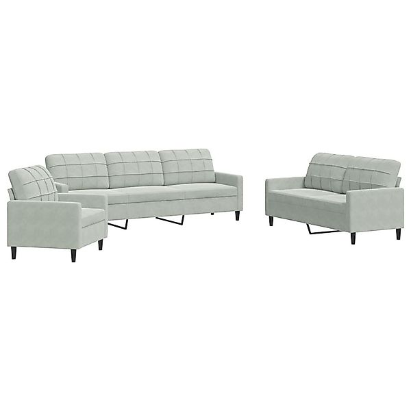 vidaXL Sofa 3-tlg. Sofagarnitur mit Kissen günstig online kaufen