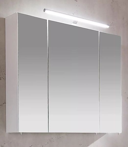 Schildmeyer Spiegelschrank "Irene", Breite 80 cm, 3-türig, LED-Beleuchtung, günstig online kaufen