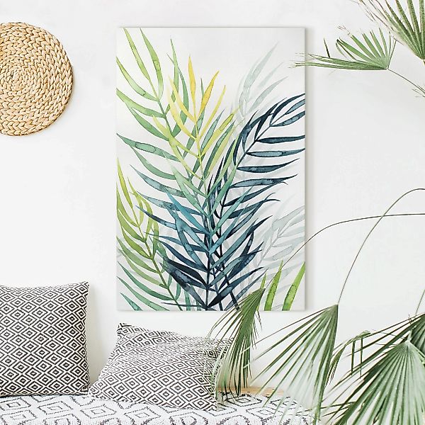 Leinwandbild Botanik - Hochformat Tropisches Blattwerk - Palme günstig online kaufen