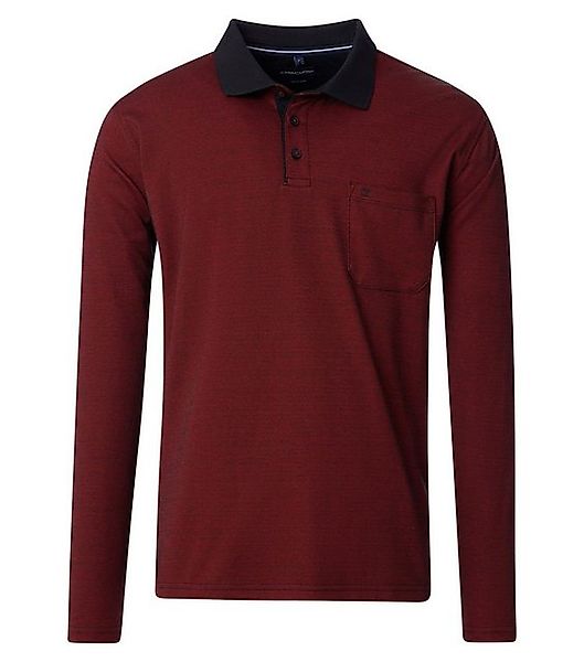 CASAMODA Langarmshirt Polo-Shirt unifarben günstig online kaufen