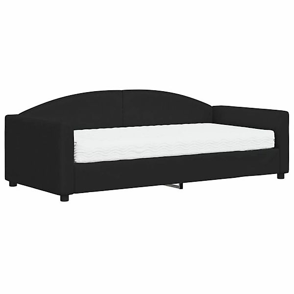 vidaXL Bett Tagesbett mit Matratze Schwarz günstig online kaufen