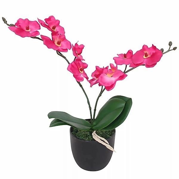 Künstliche Orchidee Mit Topf 30 Cm Rot günstig online kaufen