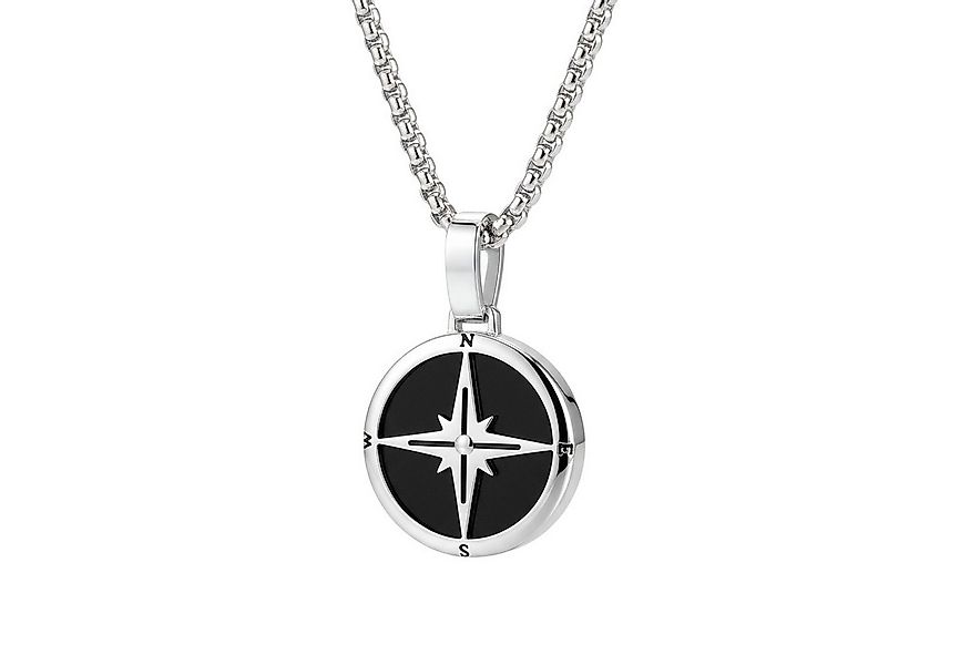 KARMA Kette mit Anhänger Herrenkette mit Anhänger Kompass (Männerkette 60cm günstig online kaufen